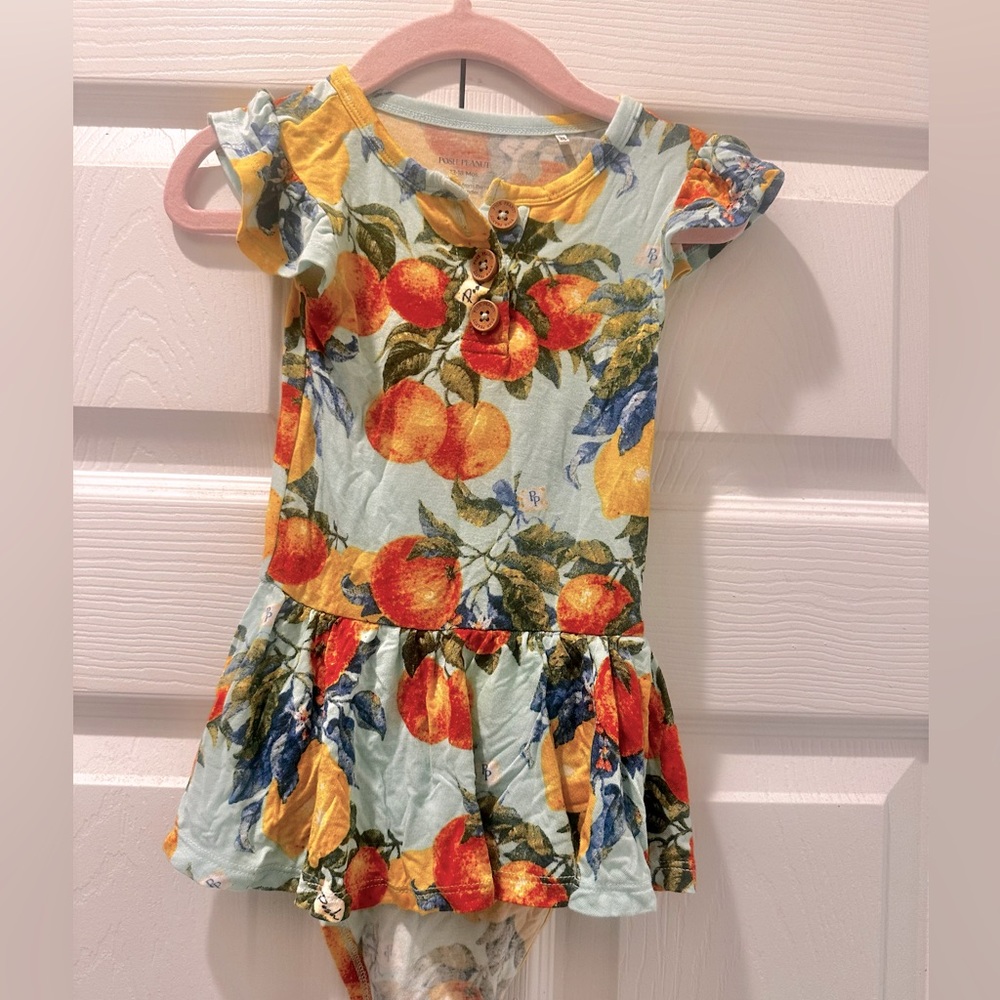 Posh Peanut Citrus Skirted Body Suit
